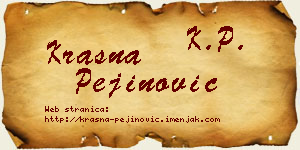 Krasna Pejinović vizit kartica